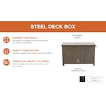 Hampton Bay Steel Deck Box - dark charcoal