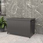 Hampton Bay Steel Deck Box - dark charcoal
