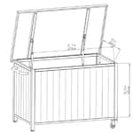 Hampton Bay Steel Deck Box - dark charcoal