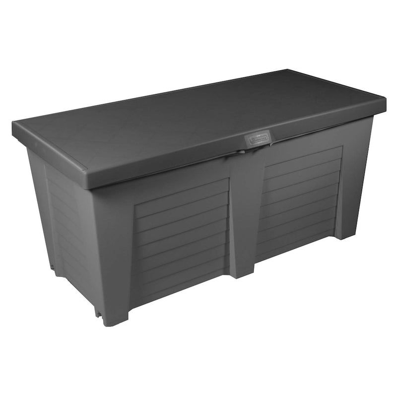 Hampton Bay 65 Gallon Weather Resistant Patio/Outdoor Garden Storage Deck Box - Grey