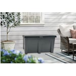 Hampton Bay 65 Gallon Weather Resistant Patio/Outdoor Garden Storage Deck Box - Grey