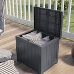 Suncast 22 Gal. Patio Deck Box w/Storage Seat - Cyberspace