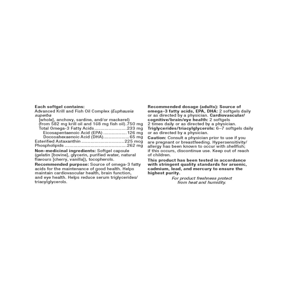 Huile de krill rouge royal Webber Naturals 750 mg avec astaxanthine, 120 unités